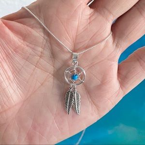 Sterling Silver Boho Dreamcatcher Necklace